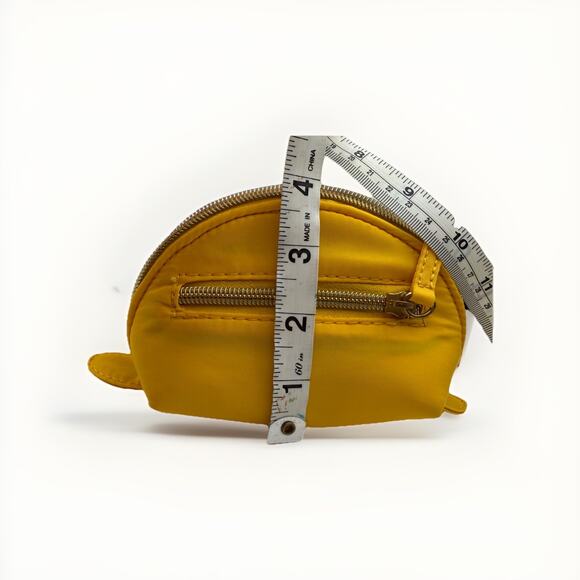 Sondra Roberts‎ SR2 Nylon Coin Purse Yellow Half Moon Pouch Water Resistant - Picture 7 of 7